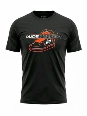 Dude Perfect Official T-Shirt Graphic T-Shirt in Black Size XL Like New